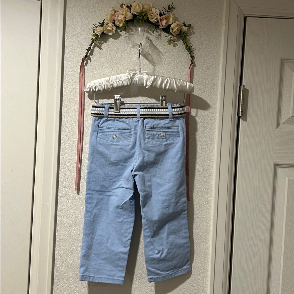 Gymboree Boys Belted Chino Pants - Garden Party - Blue - Picture 6 of 6